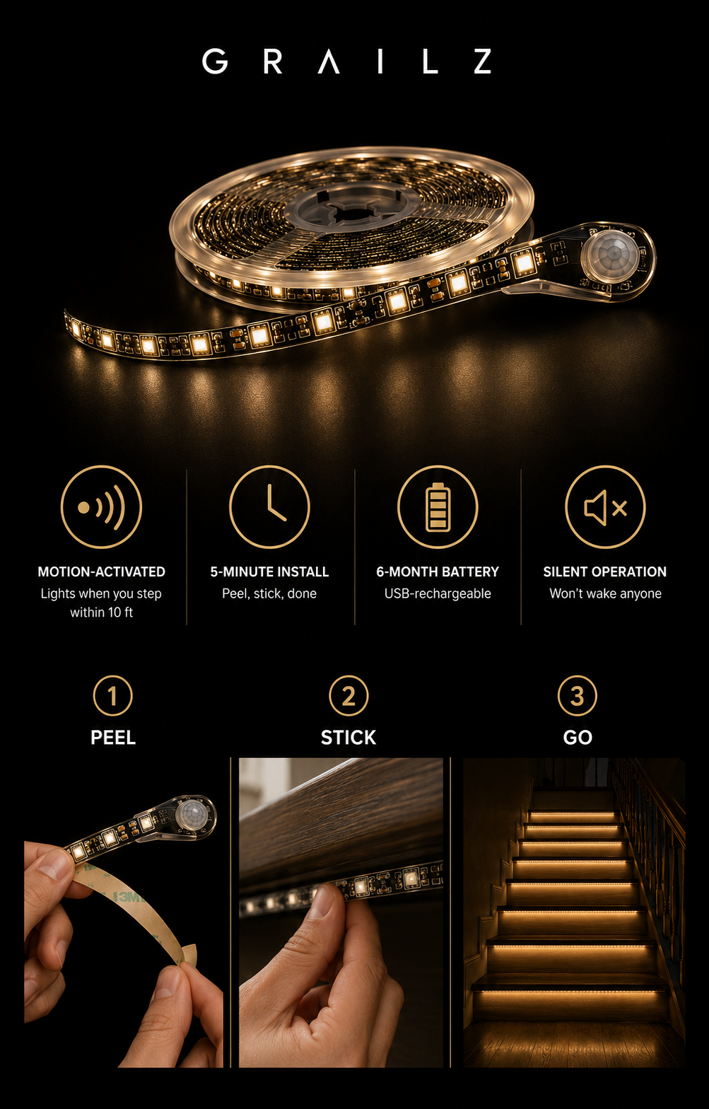 Hand Sweep LED Strip Lights - Illuminate with Motion!